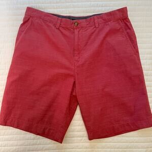 Tommy Hilfiger Red Flat Front Shorts Mens 36
